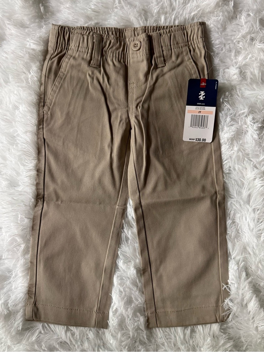 Toddler Khaki Pull-On Straight Pants